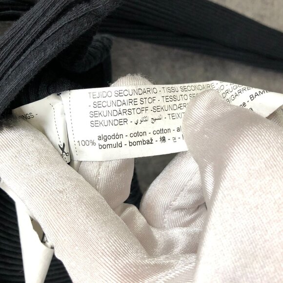 Zara Cropped Cardigan Womens S Black Metal Closure Ribbed Long Sleeve Fitted - Picture 6 of 8